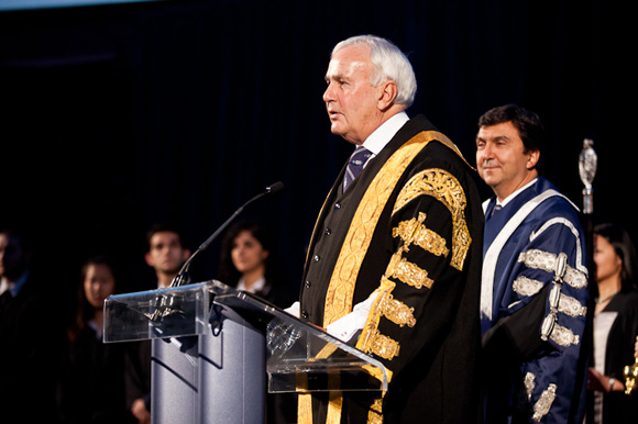 Chancellor David Peterson at Convocation Hall by Gustavo Toledo