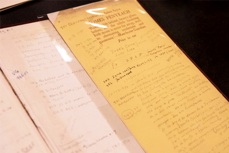 One of Marshall McLuhan's heavily annotated copies of Finnegan's Wake. Photo by Romi Levine.