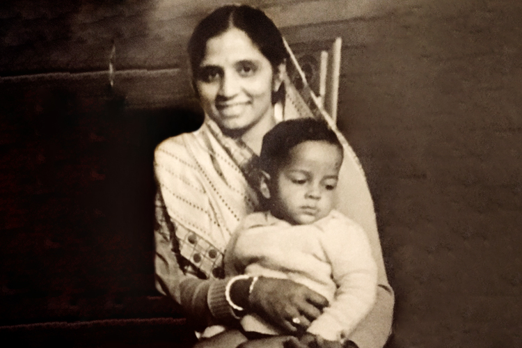 Mohan Nan Pancha with his mother, Sona Naran Pancha, Photo courtesy the Seth and Pancha Families