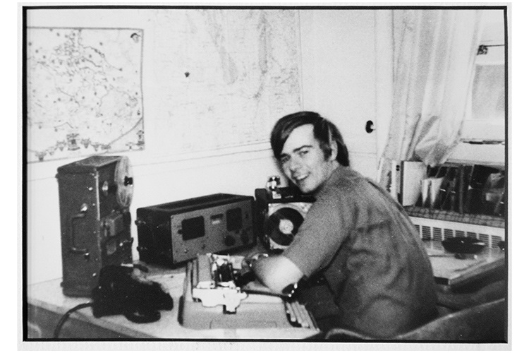 Peter Mansbridge in Churchill, Manitoba, in 1969.