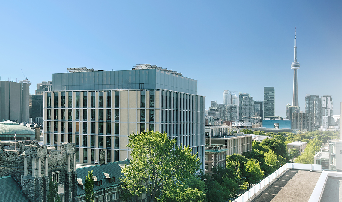 The Myhal Centre for Engineering Innovation & Entrepreneurship viewed from the north.