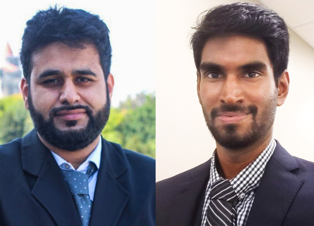 Side-by-side portraits of Bilal Habib and Jathiban (Jay) Panchalingam.